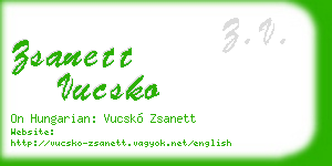 zsanett vucsko business card